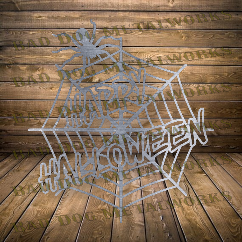 Happy Halloween Spiderweb - Dxf and Svg