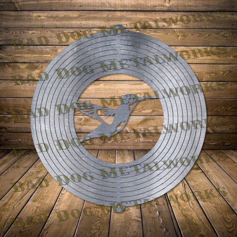 Hummingbird Wind Spinner - Dxf and Svg