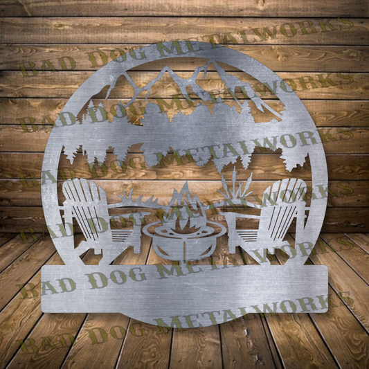 Lake Scene Monogram - Dxf and Svg