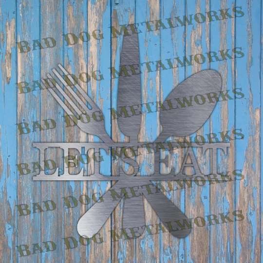 Let's Eat Kitchen Utensils - Dxf and Svg