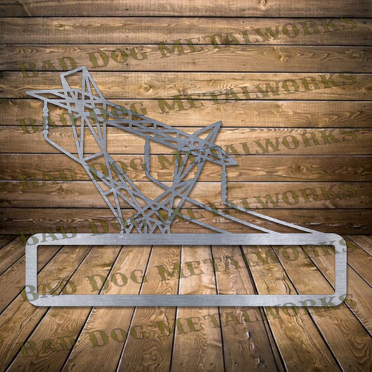 Lineman Side Transmission Tower Address Plaque - Dxf and Svg