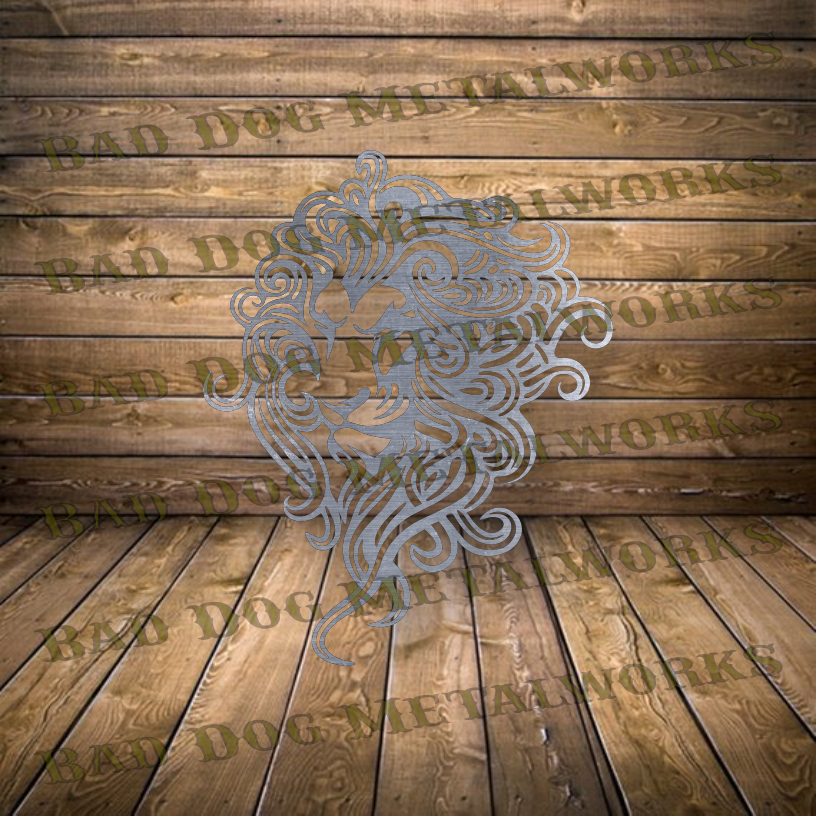 Lion Head - Dxf and Svg