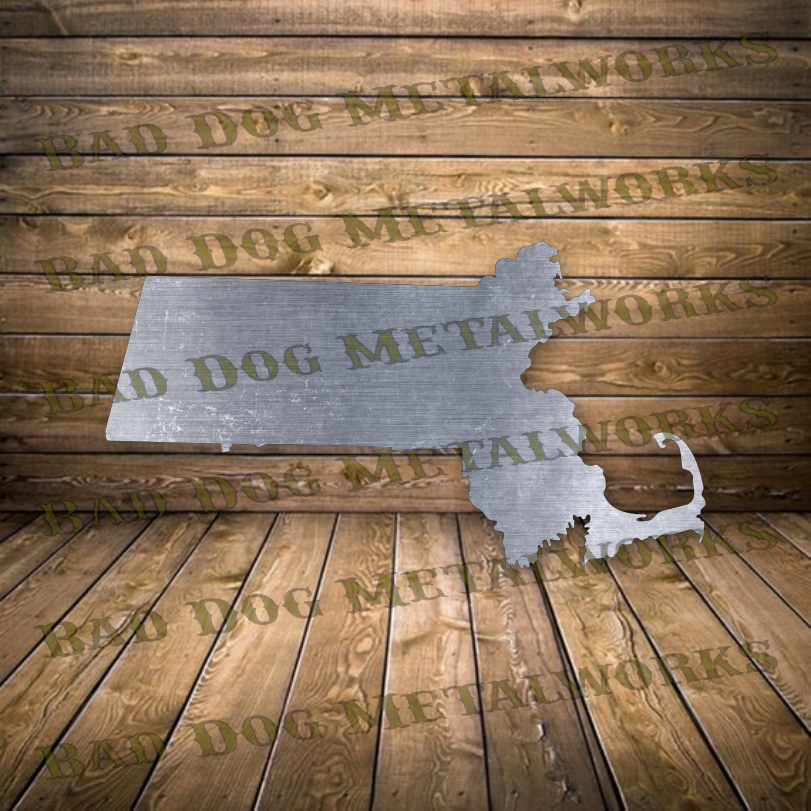 Massachusetts State Outline - Dxf and Svg