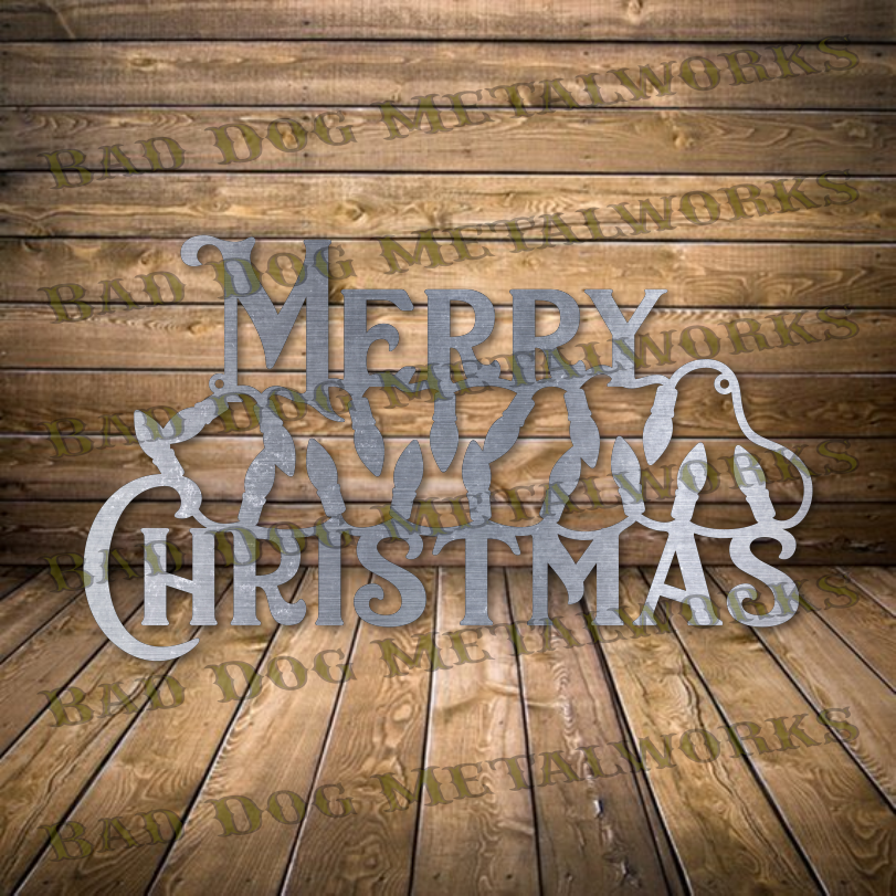 Merry Christmas Lights - Dxf and Svg