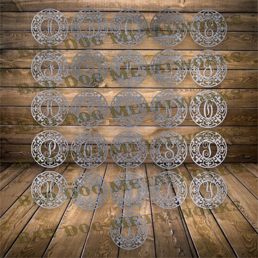 Fleur-De-Lis Monograms - Dxf and Svg