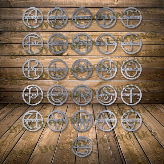 Round Monogram Set - Dxf and Svg