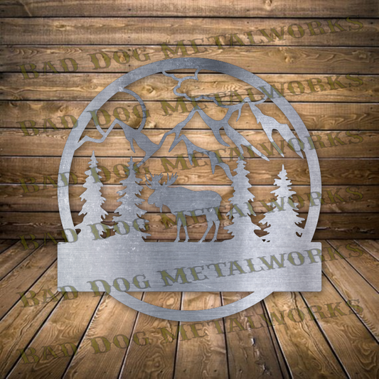 Moose Monogram - Dxf and Svg