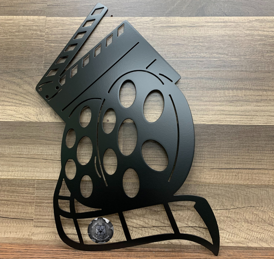 Movie Time Clapboard and Film Reels