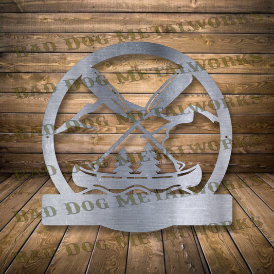 Canoe Monogram - Dxf and Svg