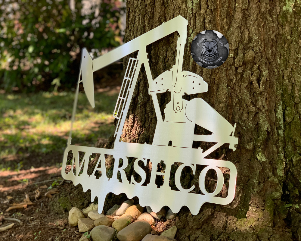 Oil Pump Monogram/Address Plaque