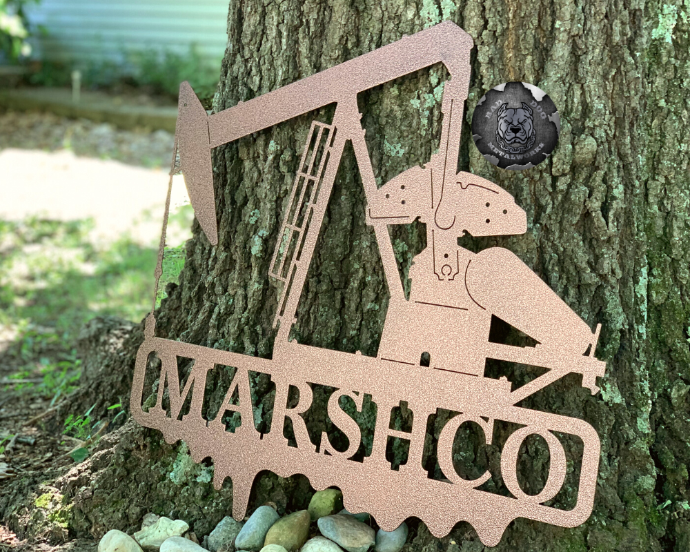Oil Pump Monogram/Address Plaque
