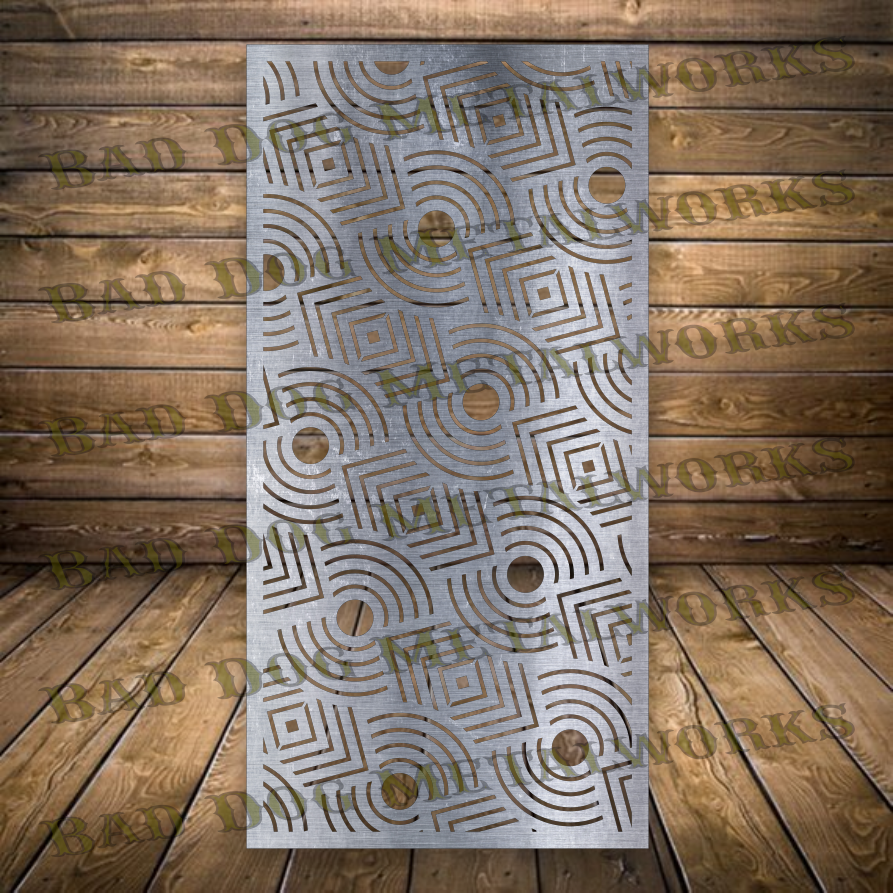 Abstract Shapes Decorative Panel - Dxf and Svg