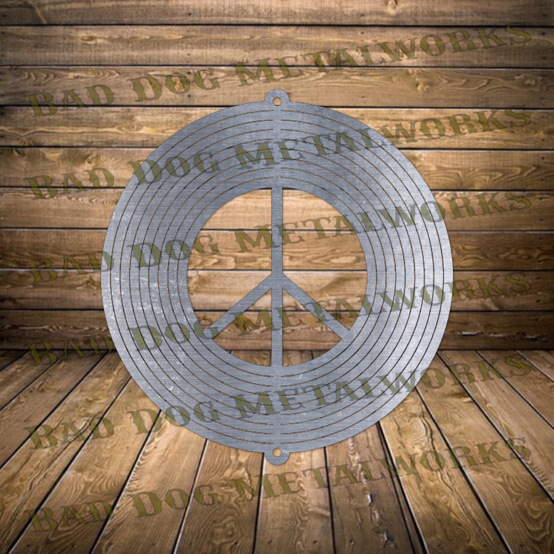 Peace Sign Wind Spinner - Svg and Dxf
