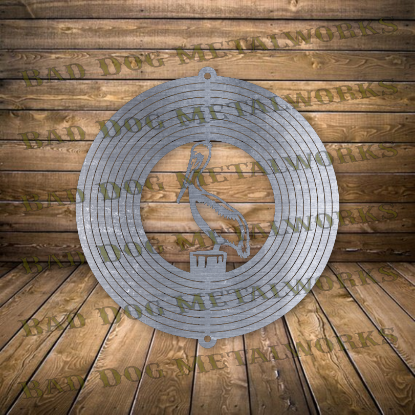 Pelican Wind Spinner - Svg and Dxf