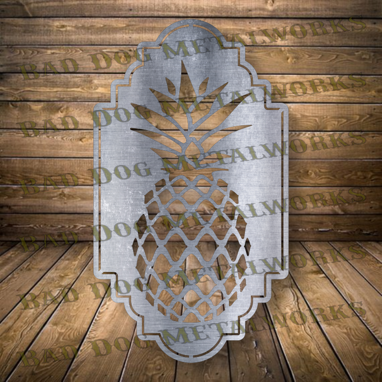 Vintage Pineapple - Dxf and Svg