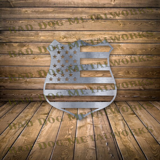 Badge Flag - Dxf and Svg