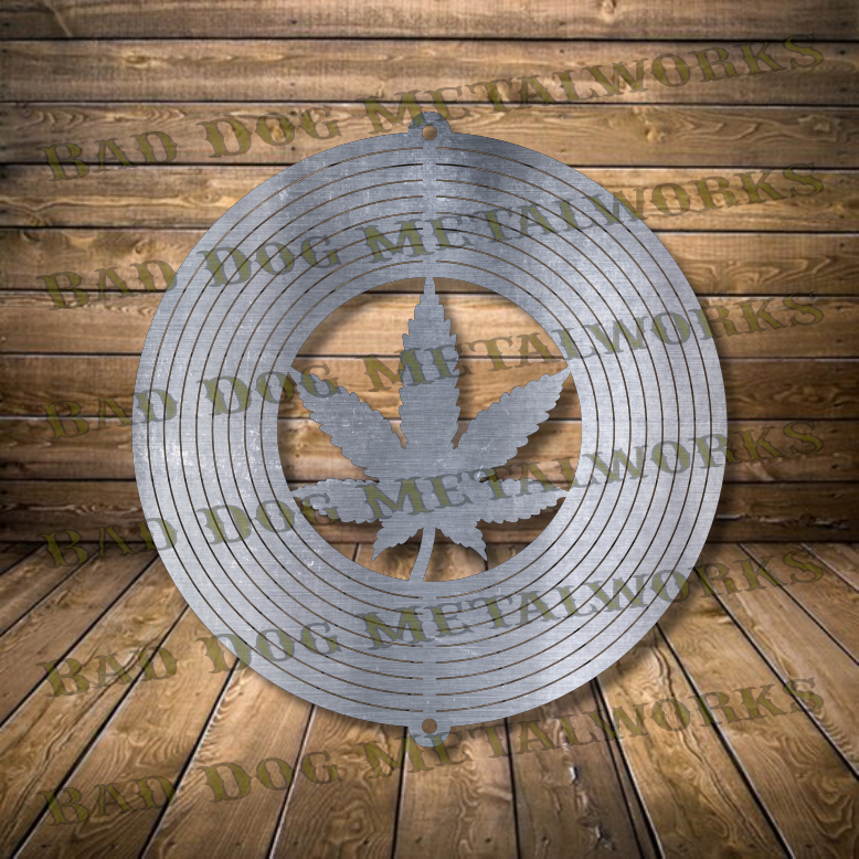 Pot Leaf Wind Spinner - Svg and Dxf