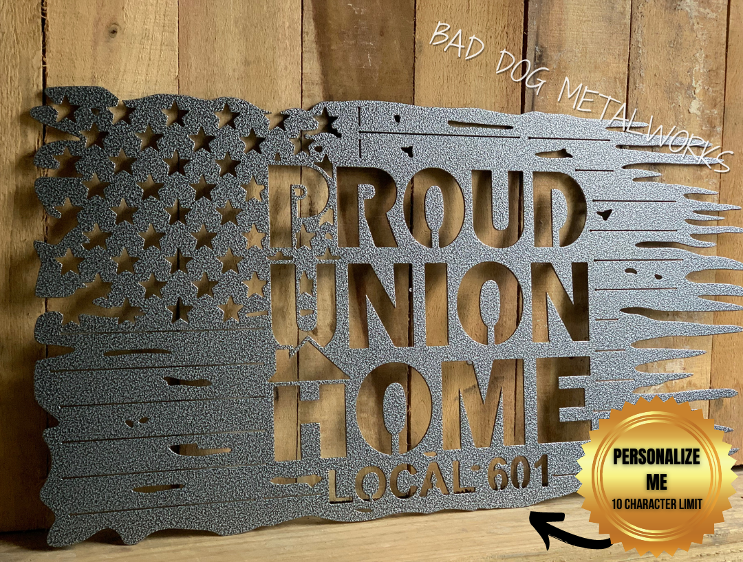 Proud Union Home Tattered Flag