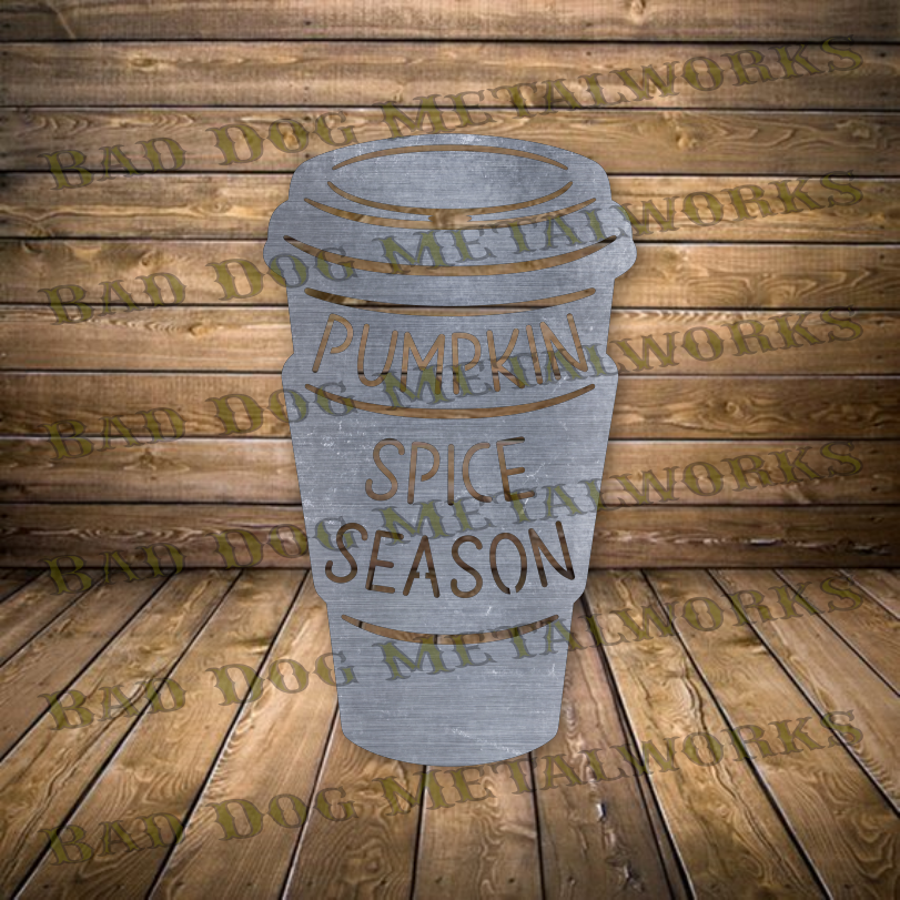 Pumpkin Spice Season Coffee Cup - Dxf and Svg