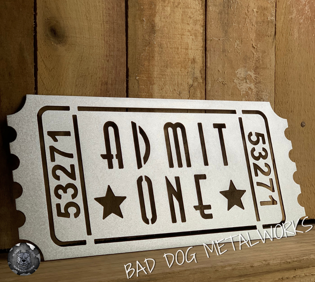 Admit One Retro Movie Ticket