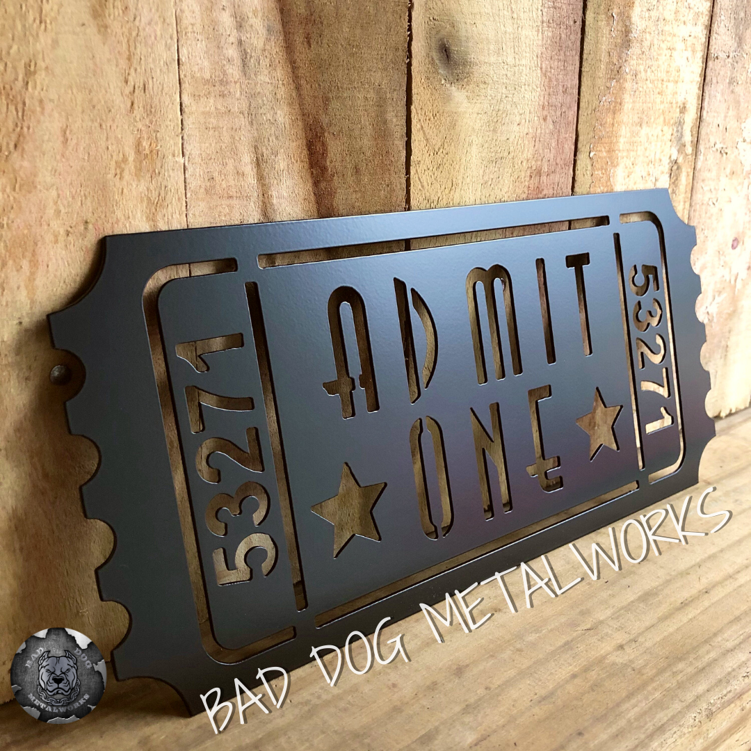Admit One Retro Movie Ticket