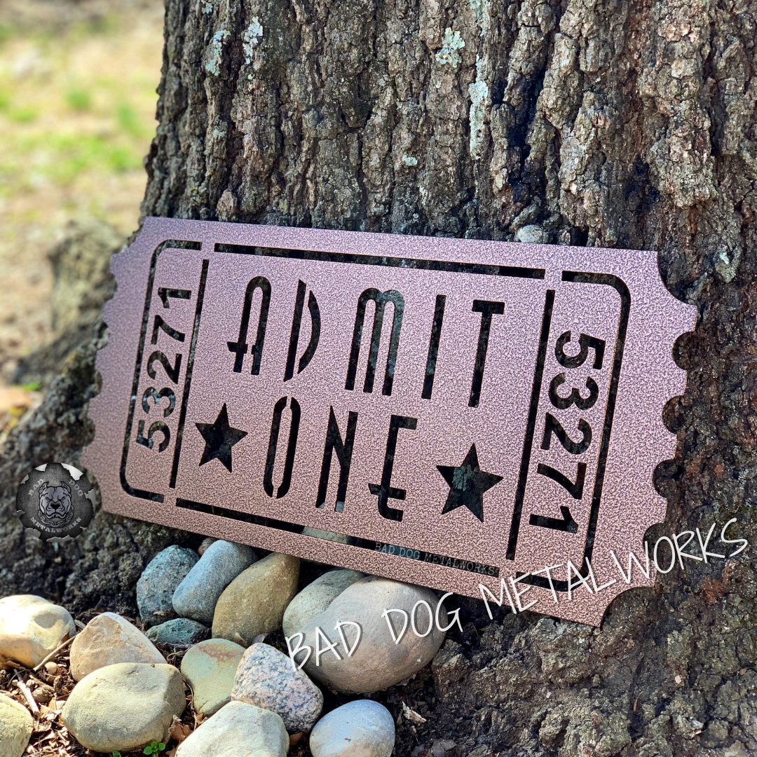 Admit One Retro Movie Ticket