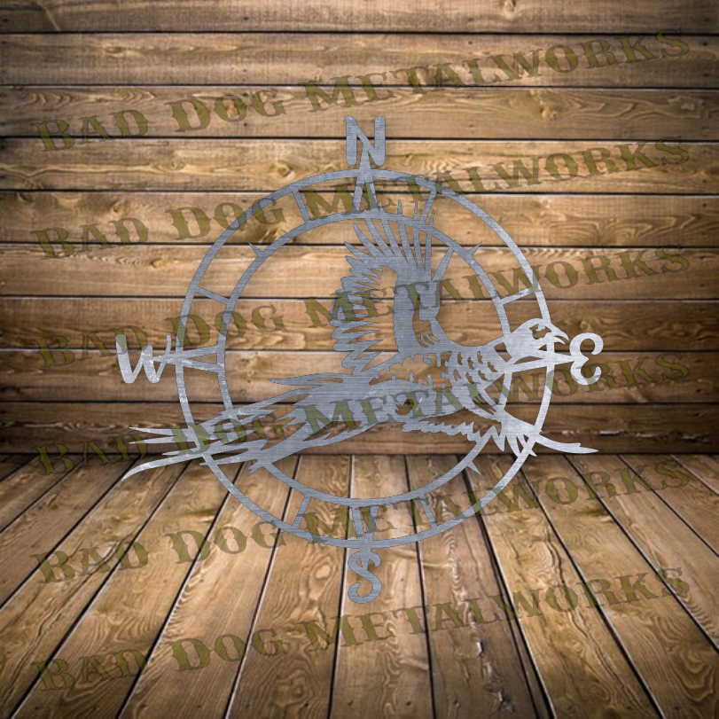 Ring Necked Pheasant Compass - Dxf and Svg