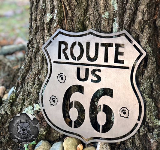Route 66 Interstate Sign (Bullet Ridden)