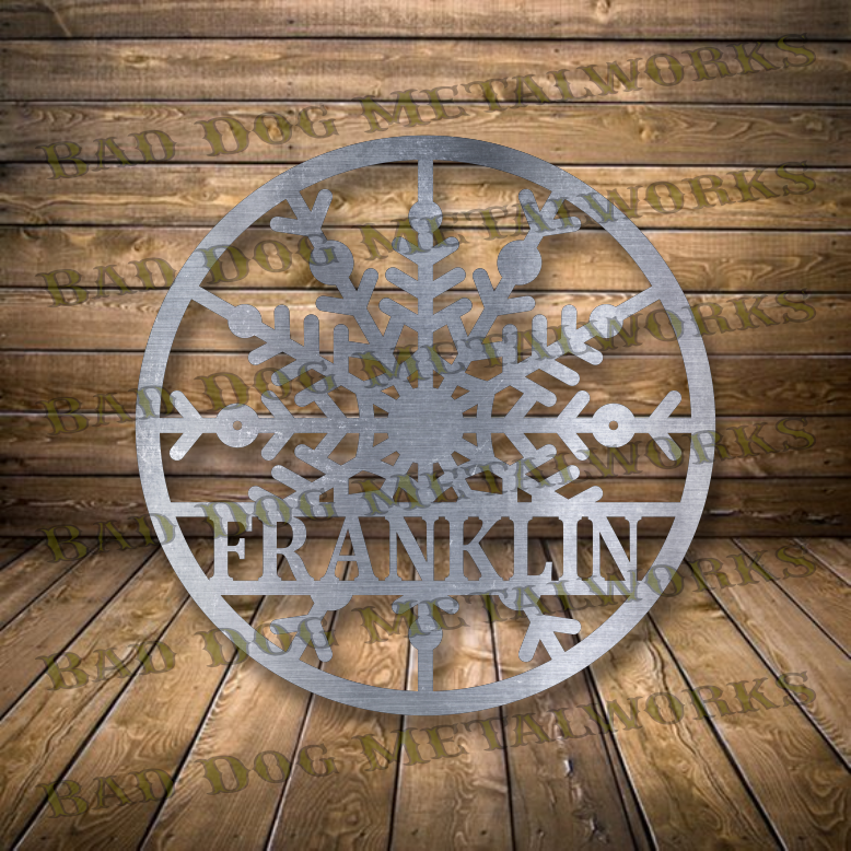 Snowflake Monogram - Dxf and Svg