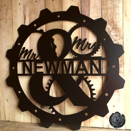 Mr. & Mrs. Steampunk Monogram