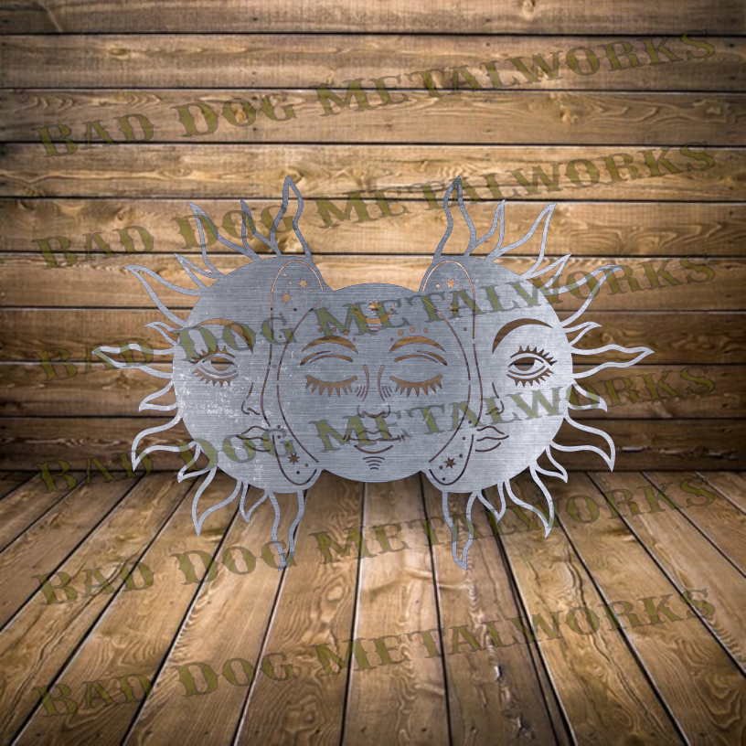 Sun and Moon - Dxf and Svg