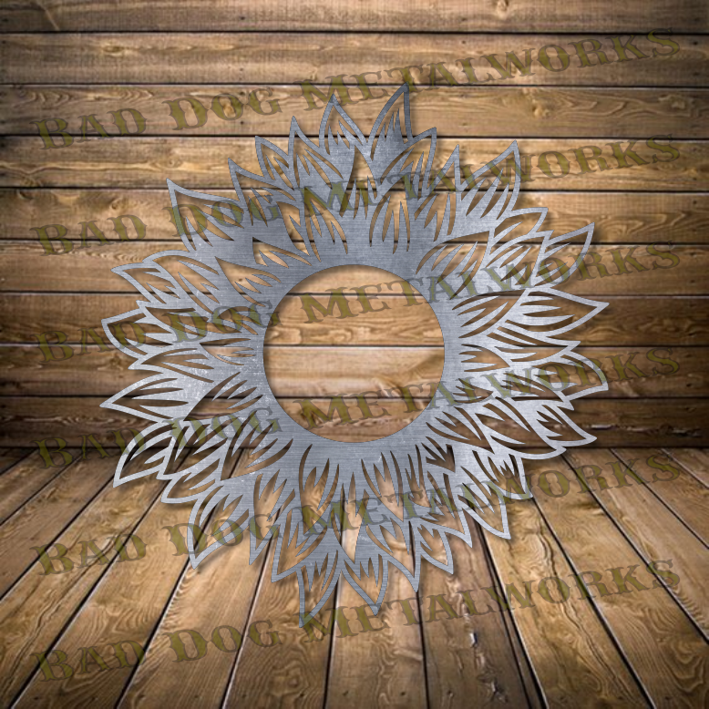 Sunflower Frame - Dxf and Svg