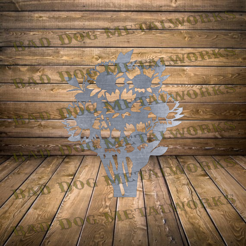 Sunflowers Double Layer - Dxf and Svg