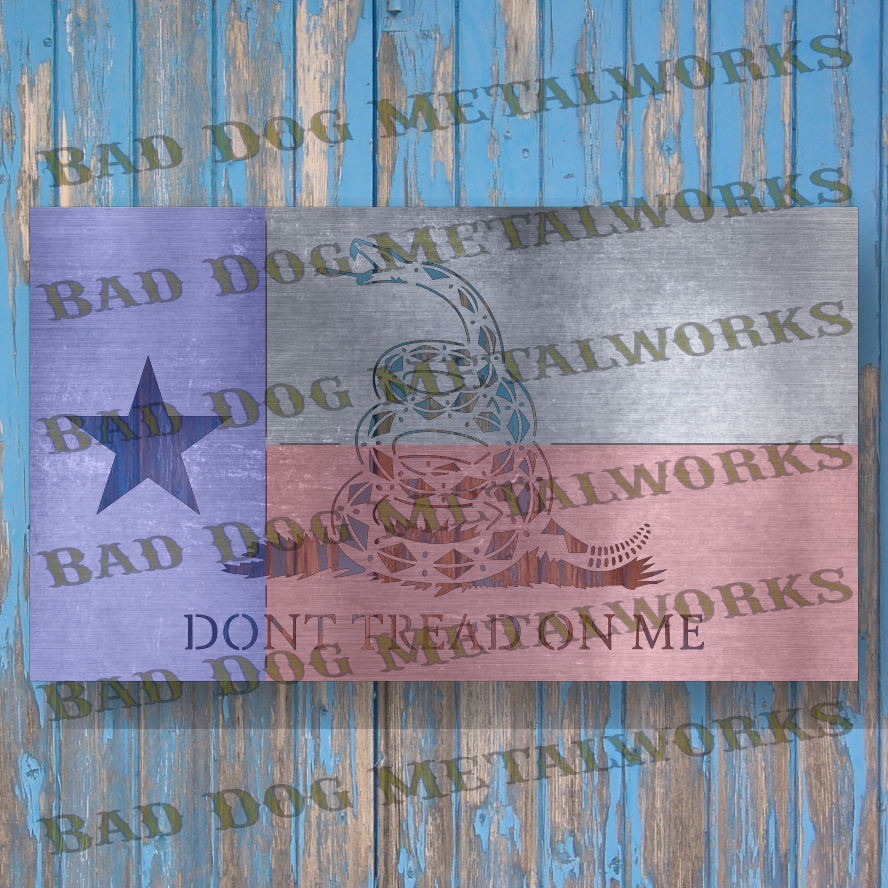 Texas Gadsden Flag - Dxf and Svg