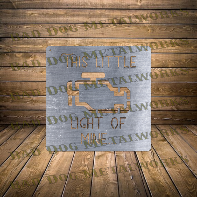 This Little Light of Mine Check Engine Light - Dxf and Svg