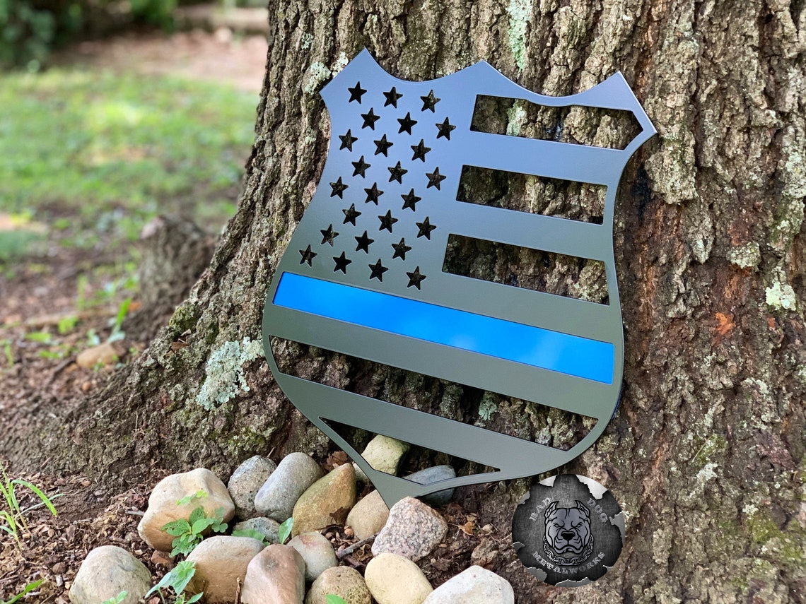 Badge Flag Thin Blue Line/Thin Red Line