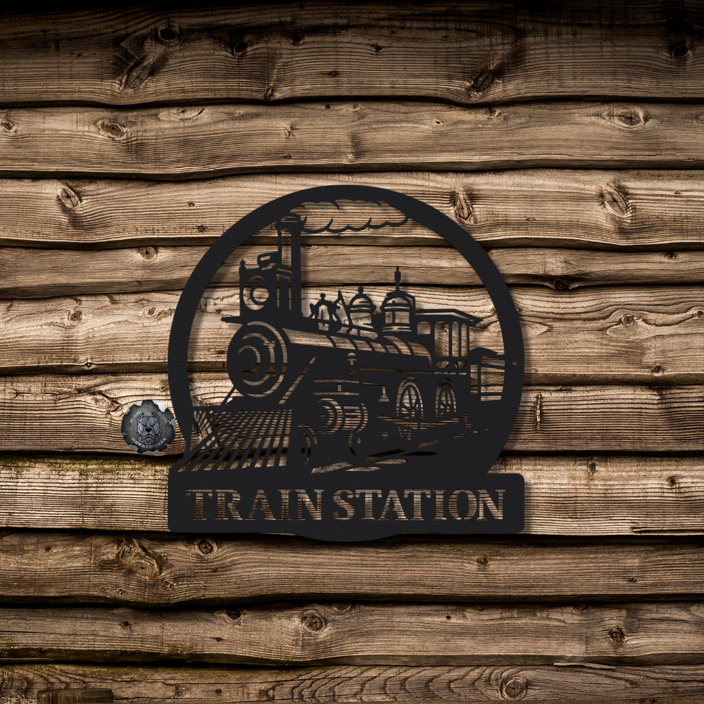 Steam Engine Train Monogram