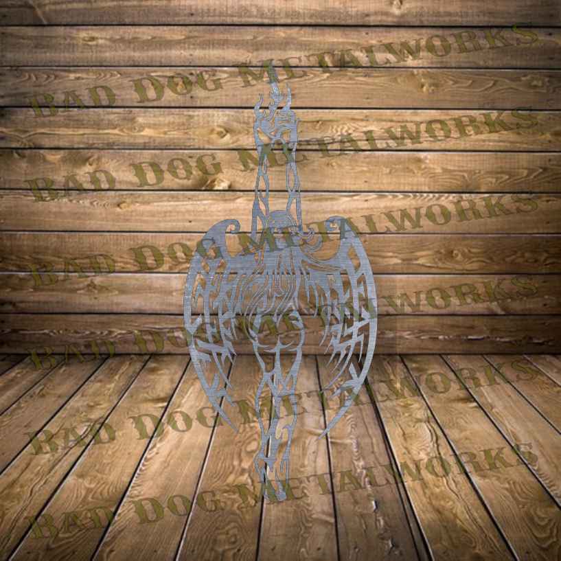 Tribal Angel - Dxf and Svg