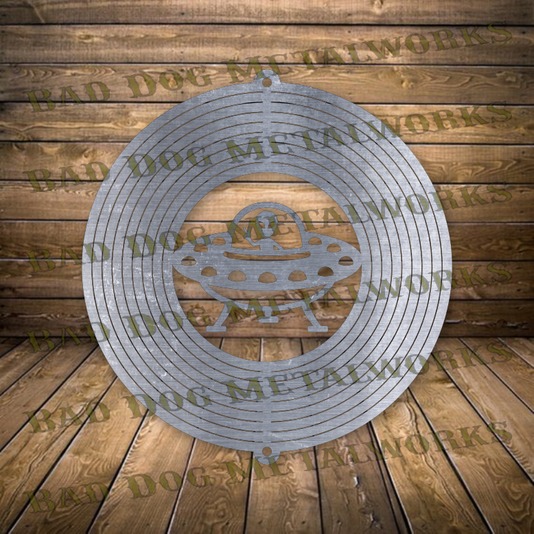UFO Wind Spinner - Svg and Dxf
