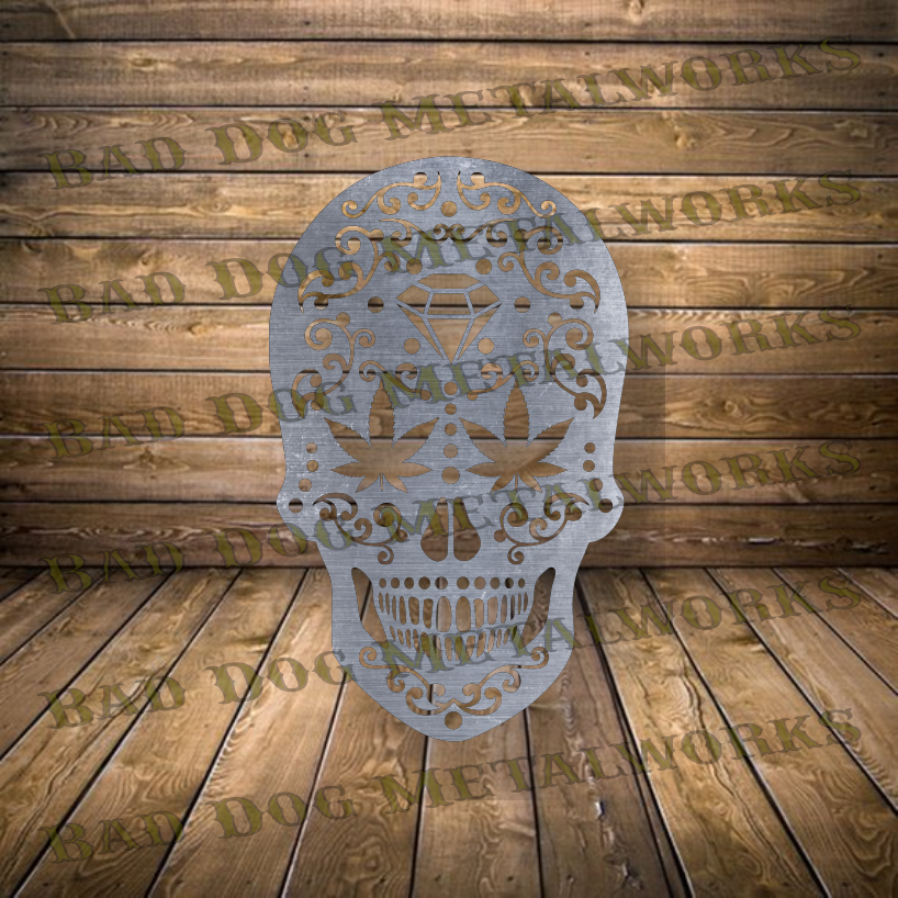 Sugar Skull/Weed Leaf shops Design