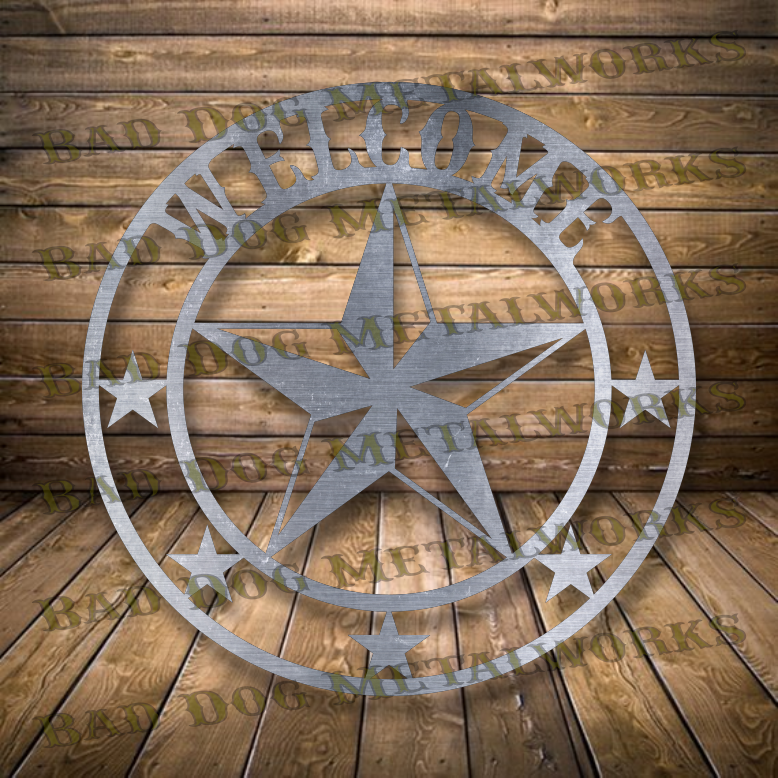 Welcome Star - Dxf and Svg