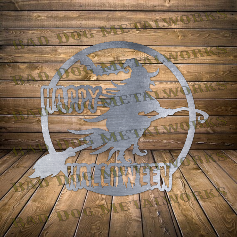 Happy Halloween Witch - Dxf and Svg