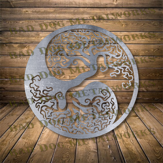 Yin Yang Tree of Life - Dxf and Svg