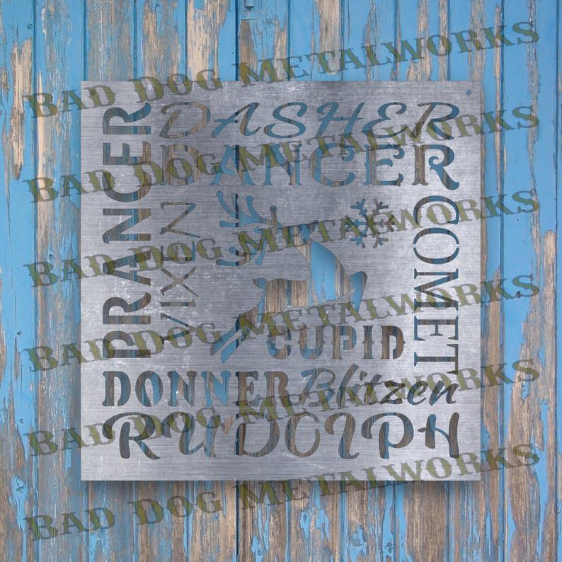 Santa's Reindeer - Dxf and Svg