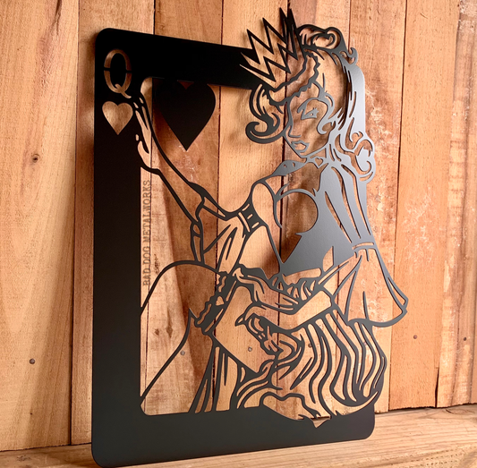 Queen of Hearts Poker Pinup Playing Card Home Décor