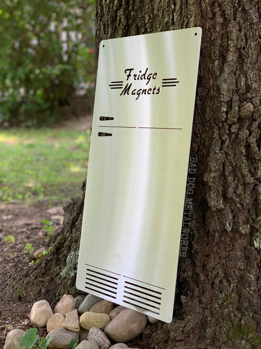 Retro Refrigerator Magnet Display for Storefront or Booth