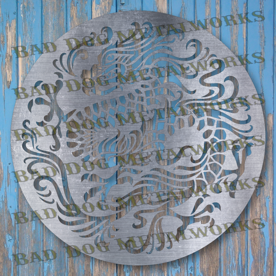 Tribal Dragon - Dxf and Svg