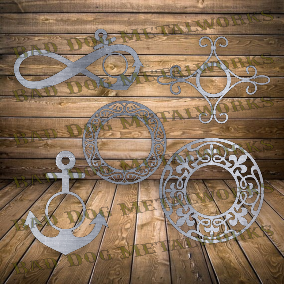 Monogram Frames - Dxf and Svg