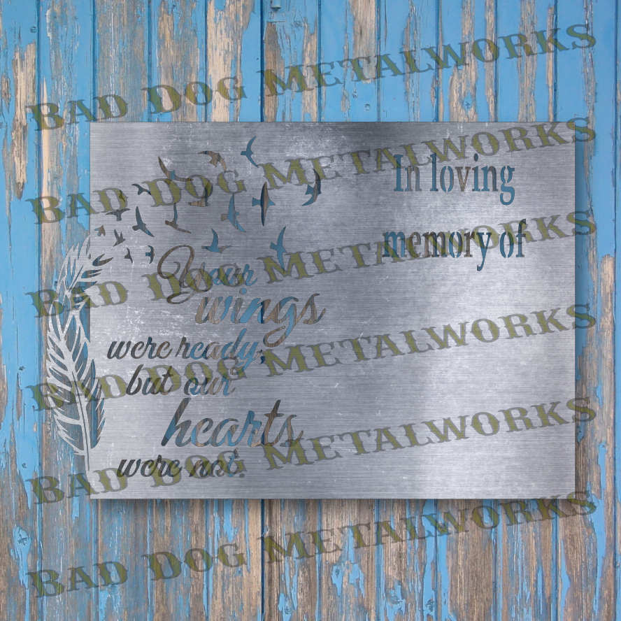 Your Wings Were Ready, but Our Hearts Were Not - Dxf and Svg