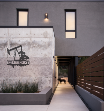 Oil Pump Monogram/Address Plaque